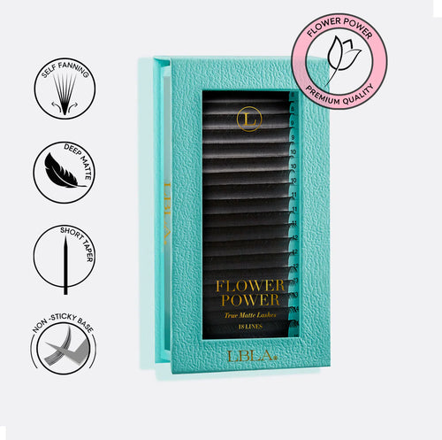 .03 Flower Power True Matte Mega Volume & Volume Lashes Extensions - (18 Lines) image 0