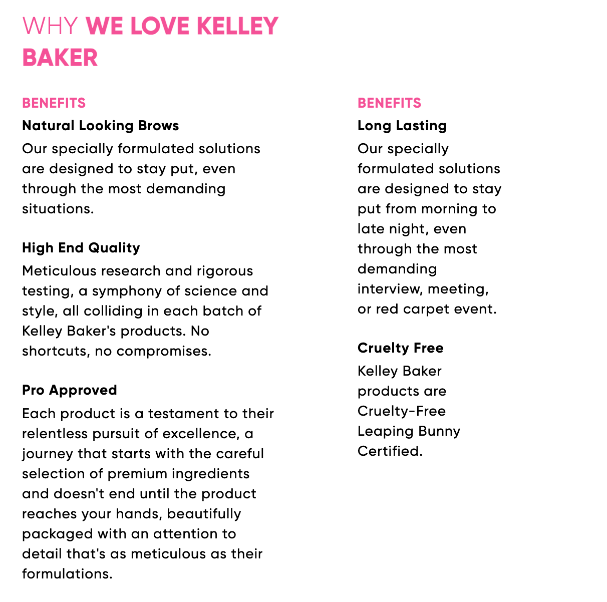 Kelley Baker Brows Clear Setting Brow Gel